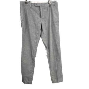David Naman Gray Pants Minimal Pattern Straight Leg Mens Size 48 (IT) Waist‎ 33"